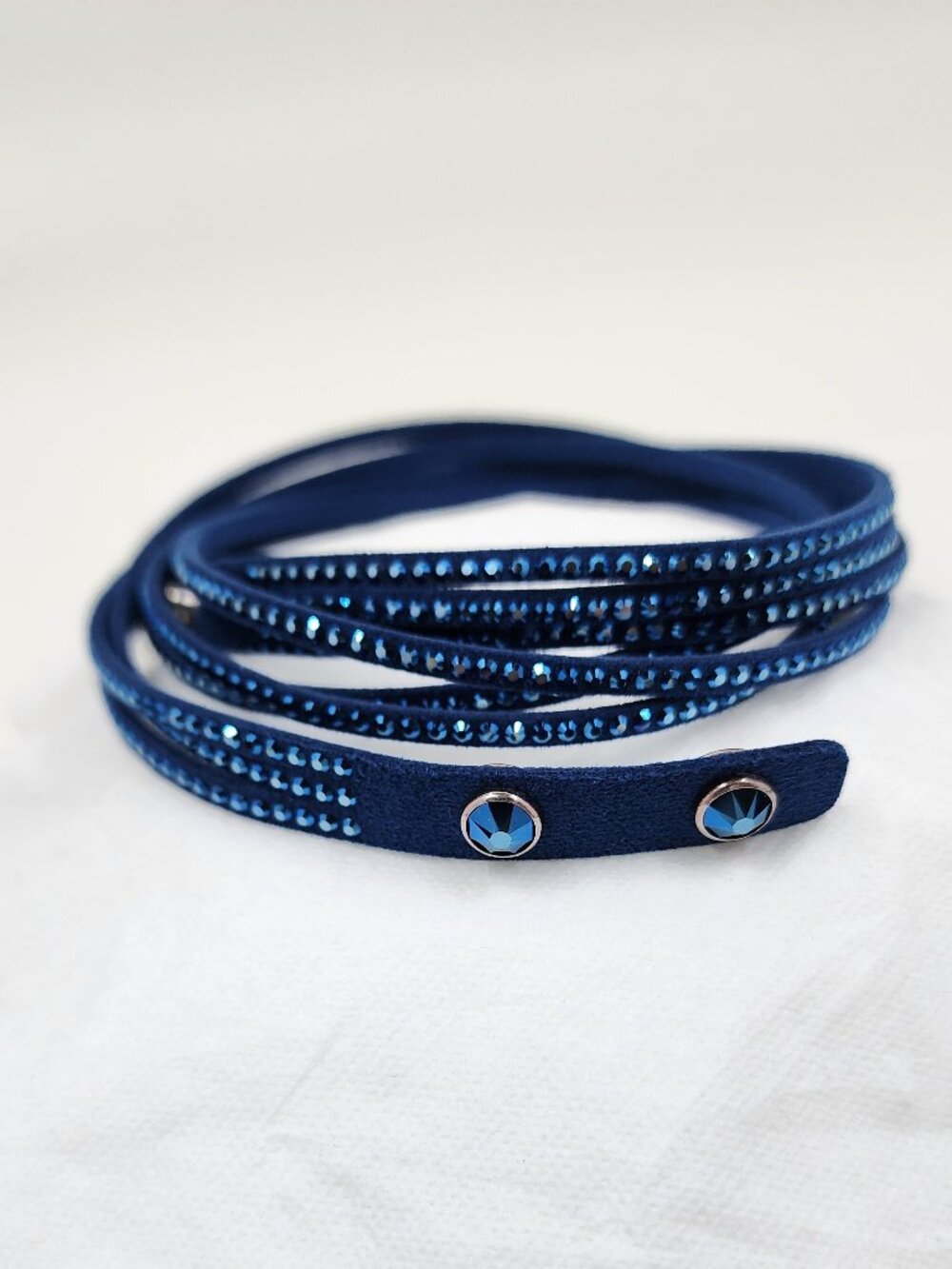 Touchstone Crystal Wrap-Star Bracelet Navy